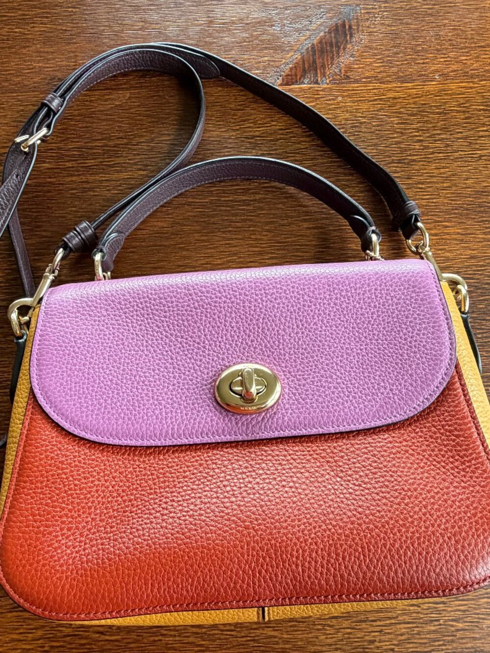 Coach Marlie Top Handle Crossbody Satchel-Colorblock, EUC